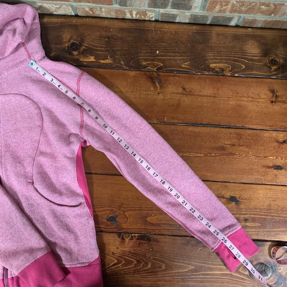 Lululemon On The Daily Hoodie Pink Women's 10 Blended Cotton Full Zip Jacket GUC - Picture 13 of 16